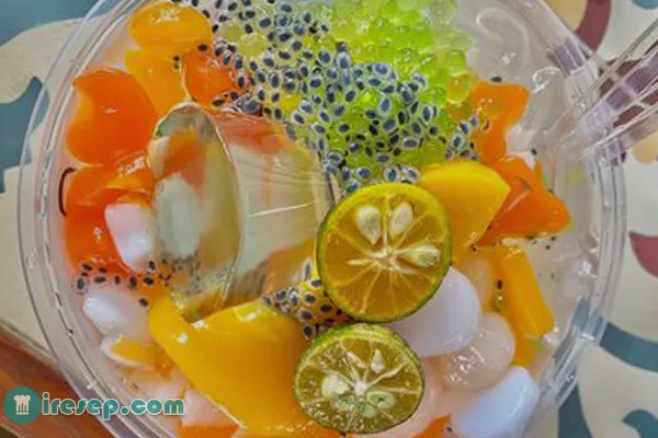 resep minuman segar es campur jelly